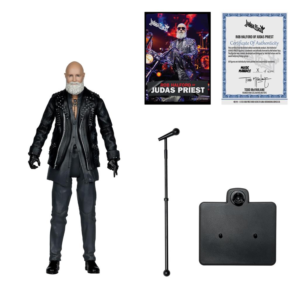McFarlane Toys - Music Maniac Metal Rob Halford (Judas Sacerdote) Figura de Acción de 6 Pulgadas