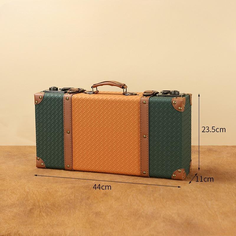 Vintage Suitcases Wooden Hand-Held Storage SuitcaseClothing Sorting BoxShowcase DisplayWoven Props Boxs Decoration 9280₽
