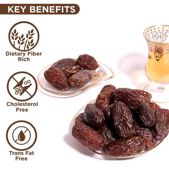 Nutty Gritties Premium Medjoul/Mejdool Date 350g, Khajur | Khajoor | No artificial colours | Naturally Sweet | Instant Energy | Resealable Pouch,