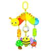 Rainbow Leaves Baby Crib Mobile & Plush Animal Rattle Toy