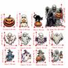 Cute Halloween Paper Hanging Ornament Cat Pumpkin Pendant Creative Ghost Ornament  Yard Decor