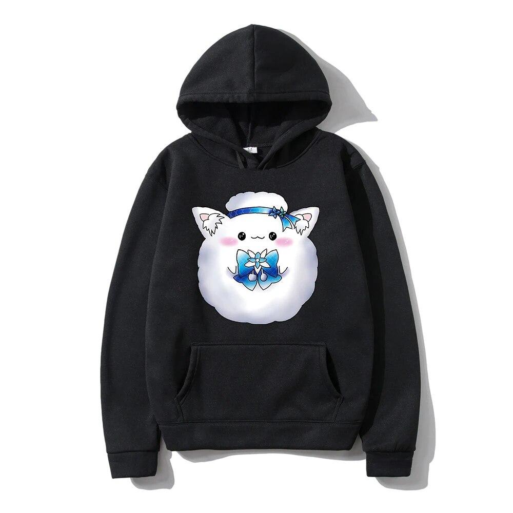 Hololive English VTuber Yukihana Lamy Yukimin Hoodie Women Autumn Winter Kawaii Pattern Hoodies Unisex Cartoon Hooded Sweatshirt
