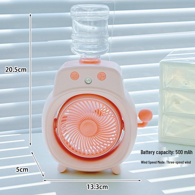 

Portable Desktop Humidifier & USB Charging Fan - Compact Spray Cooling Air Conditioner & Hydrating Fan Combo 13.3*5*20.5 cm розовый