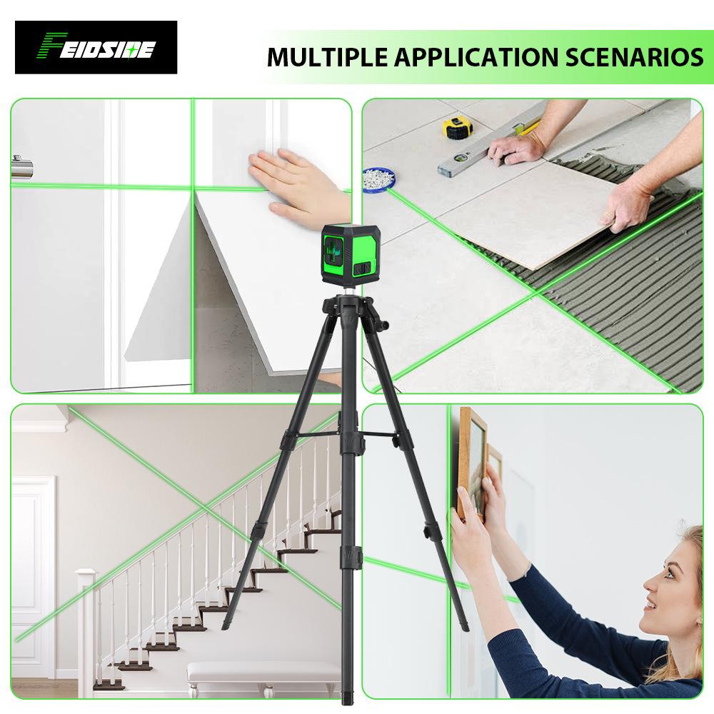 Compact Green Light Infrared Level with Auto-Levelling Crosshair