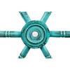 Nautical Handcrafted Wooden Ship Wheel - Home Wall Decor (24 Inches, Antique Green)