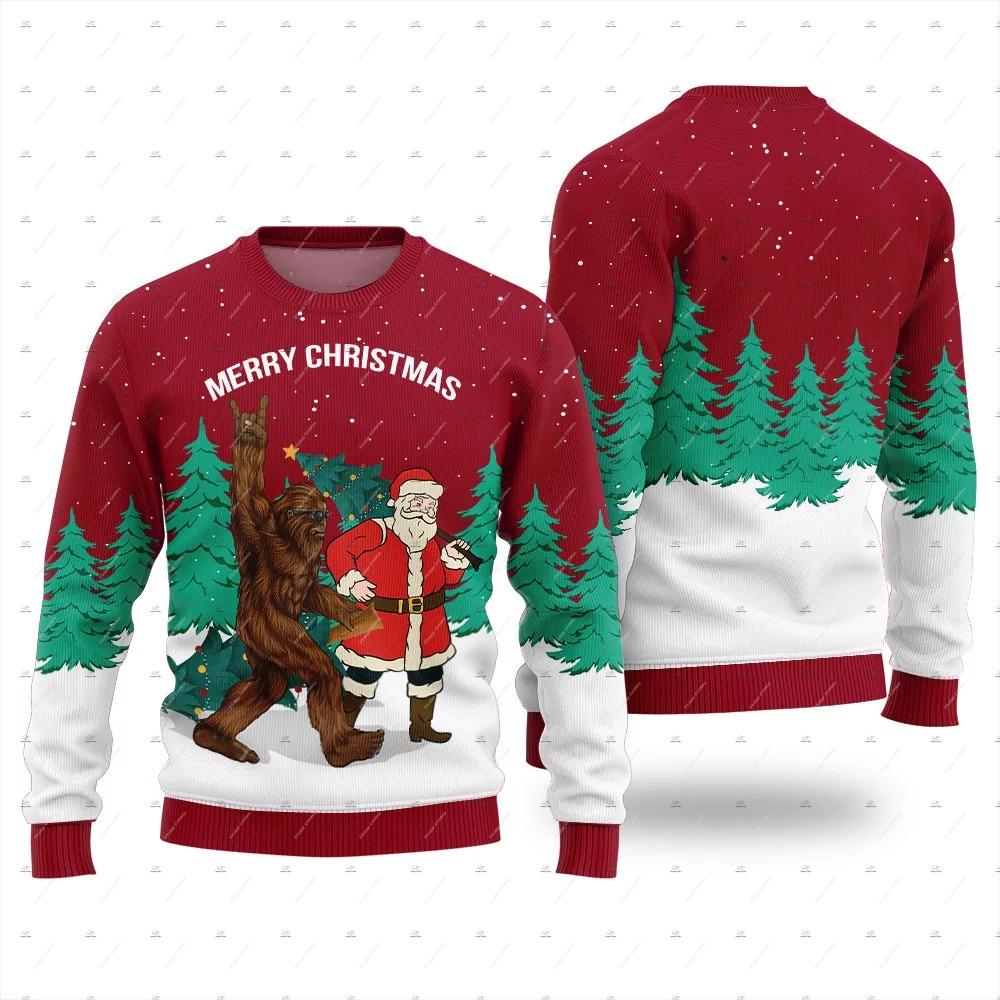 Christmas Cosplay Santa Claus Pet Anime Cartoon Skull Vintage Winter Ugly Sweater 3DPrint Harajuku Pullover Funny Long Sleeves X