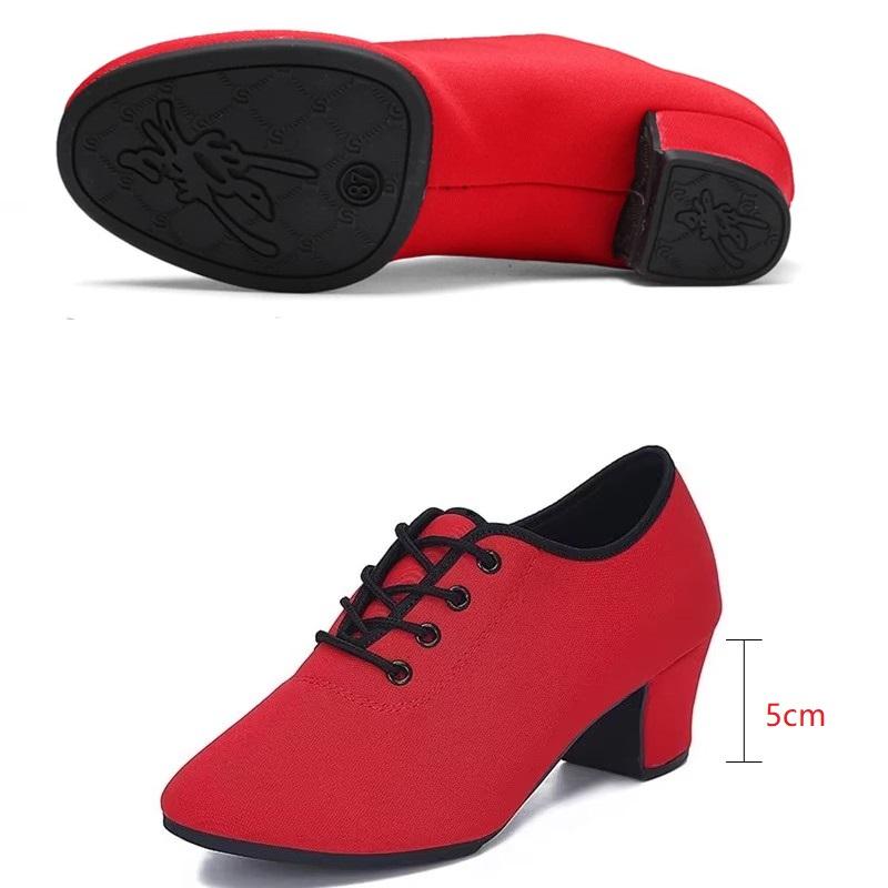 Comfort Latin Dance Shoes Woman Teacher Adult Oxford Shoes Modern Square Ballroom Canvas Women Shoes Comfortable Sneakers Female