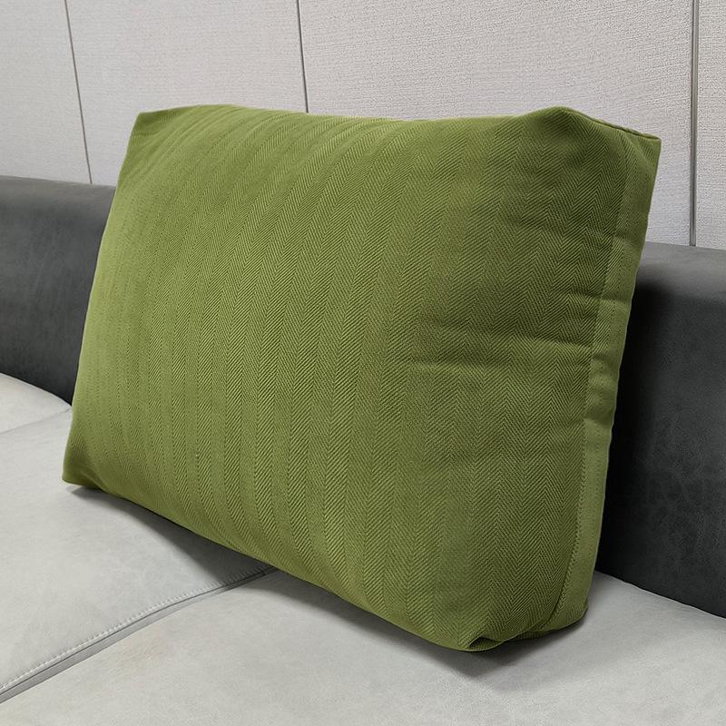 Long Herringbone Chenille Lumbar Pillow, Soft