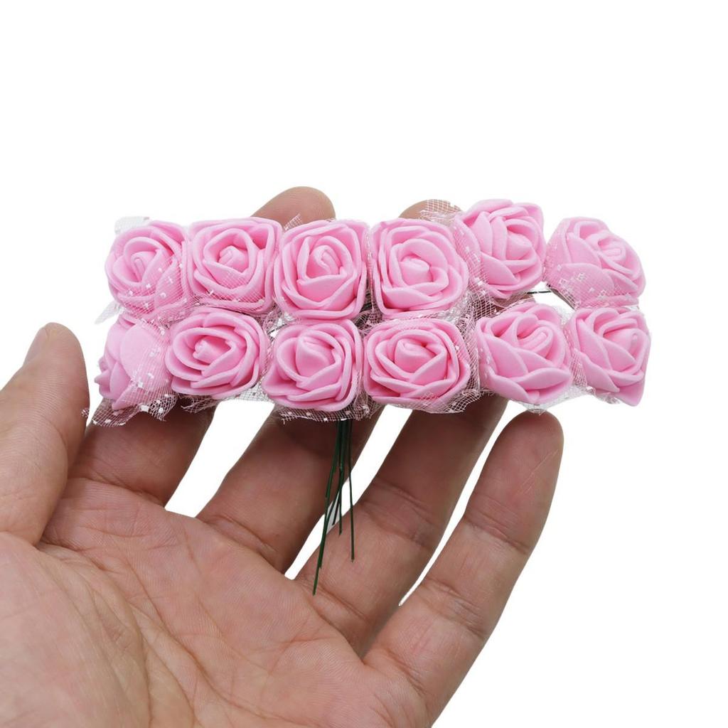 Yarn Lace Rose Flower Garland with Foam and Dried Flowers for Wedding Candy Box or Gift Box