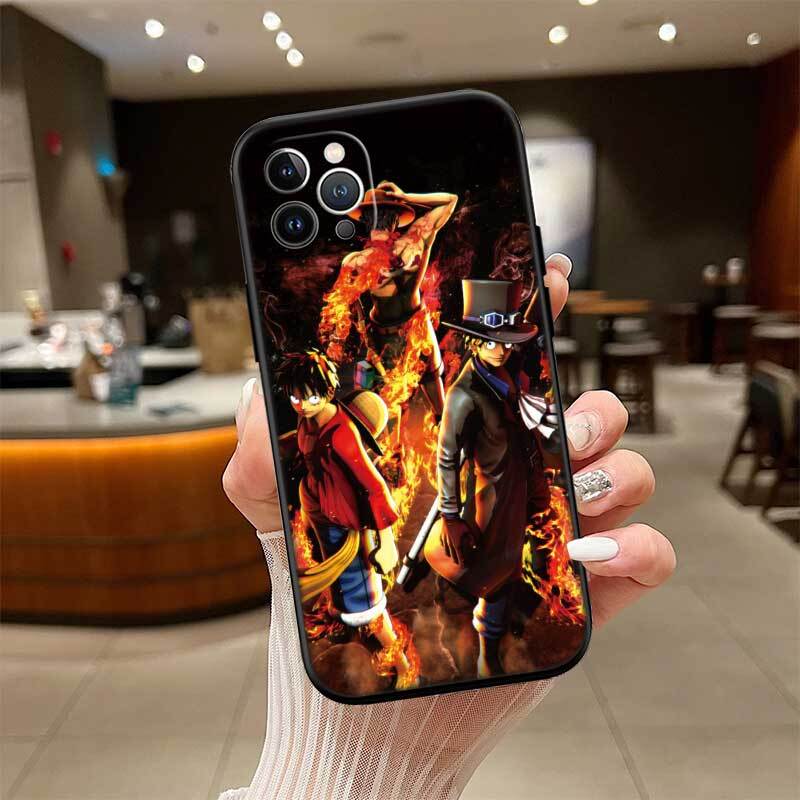 One Piece ACE Luffy Sabo Shockproof Phone Case for iPhone 6 6s 7 8 11 12 13 14 15 16 17 16E XS Pro Max XR X SE Air