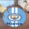 Benutzerdefinierter Name Manchester City Aufgedruckter Runder Teppich Teppich Stuhlteppich Bereichsteppich Eingang Fußmatten, für Bürostuhl Wohnzimmer Schlafzimmer Küche.