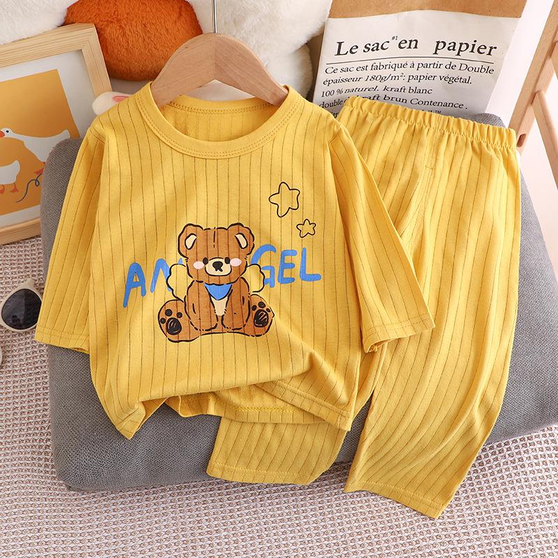 Set per bambini Pigiama a maniche lunghe per bambini Design carino Tessuto leggero e confortevole Pigiama Outfit