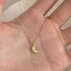 Stylish Croissant Pendant Necklace For Women And Men In Elegant Gold And Silver Options