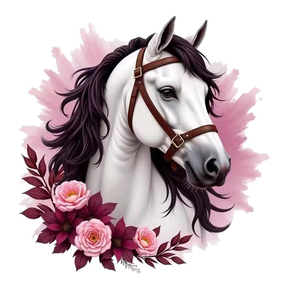 

QT2328#15cm Horse Head Bold Personality Waterproof Car Decorative Decal, Suitable for Cars, Laptops, Bumpers, Glass Window Sticker 15cm-longest side