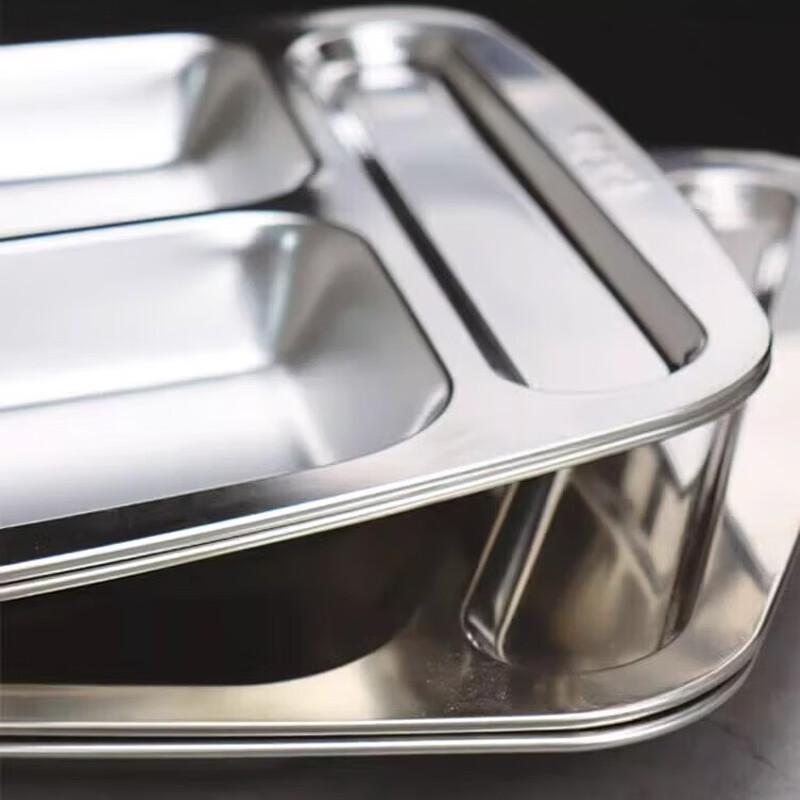 304 Stainless Steel 5-Compartment Divided Lunch Tray