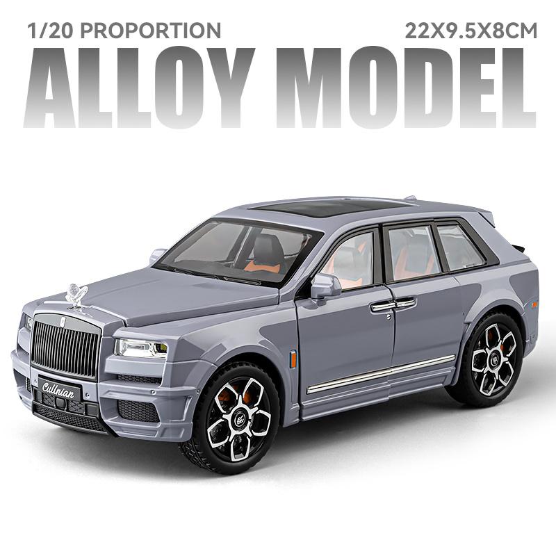 

1/20 Rolls Royce SUV Cullinan Alloy Luxy Car Model Diecast Metal Vehicles Car Model Simulation Sound and Light Children Toy Gift серый