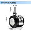 AD23-5 Pcs Office Chair Wheels Replacement Dual 1.5 Inch Soft Chair Casters For Hardwood Floors & Carpet