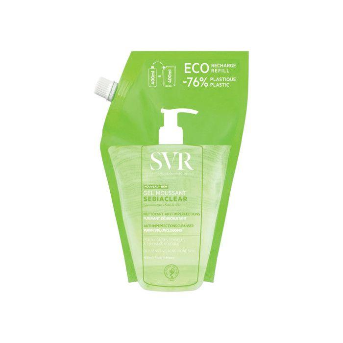 Gel Moussant - SVR - Sebiaclear - 400Ml - Sans Parabène - Peaux Sensibles Et Grasses