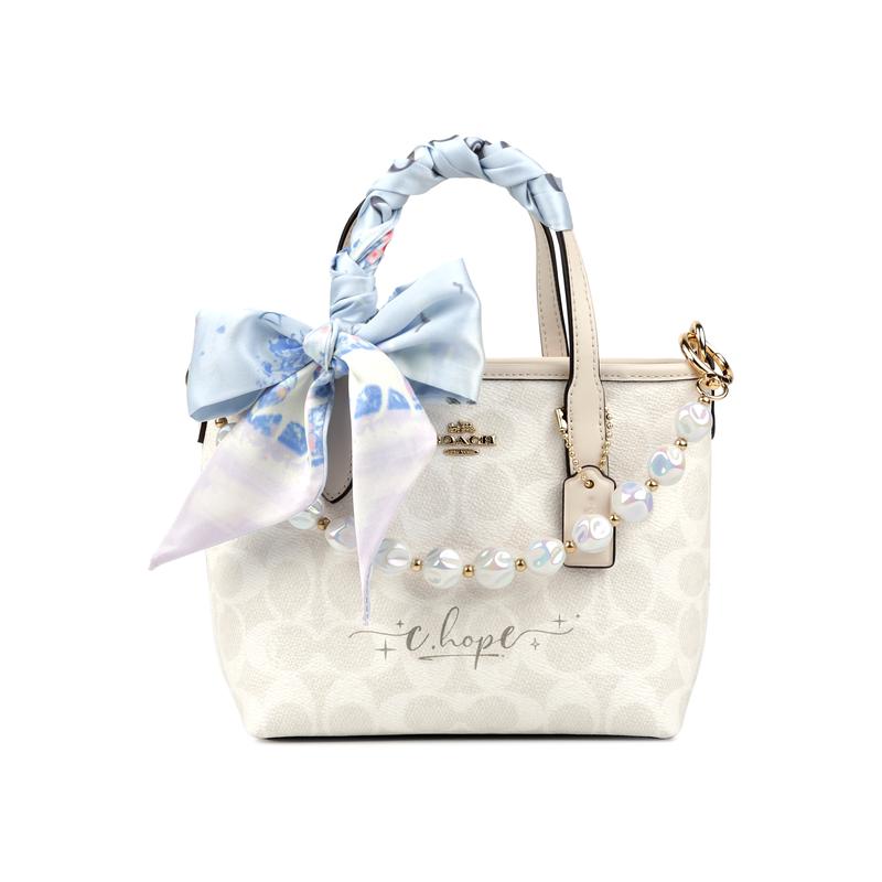 

COACH handbag [Customized bag] City 15 Jiuqi Lan Yuncuo detachable shoulder strap canvas Tote bag Tote bag shopping bag shoulder crossbody Lan Yuncuo синій