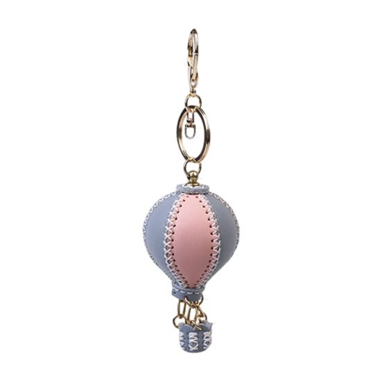 DIY Faux Leather Craft Kit Handmade Hot Air Balloon Keychain