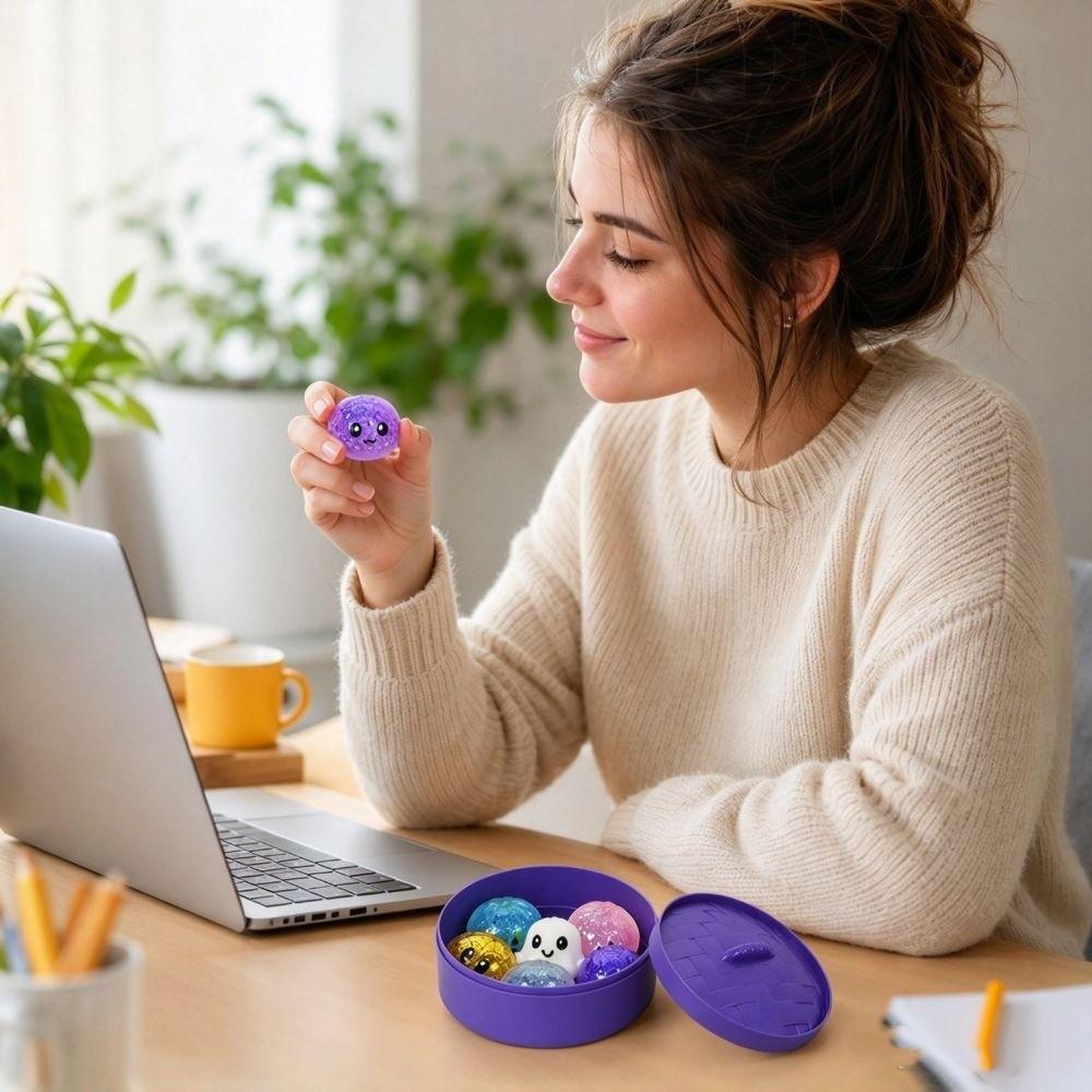 6 Stück/Set Halloween Squishy Kristallbrötchen Weich Niedlich Fidget Sensorisches Spielzeug Partygeschenke