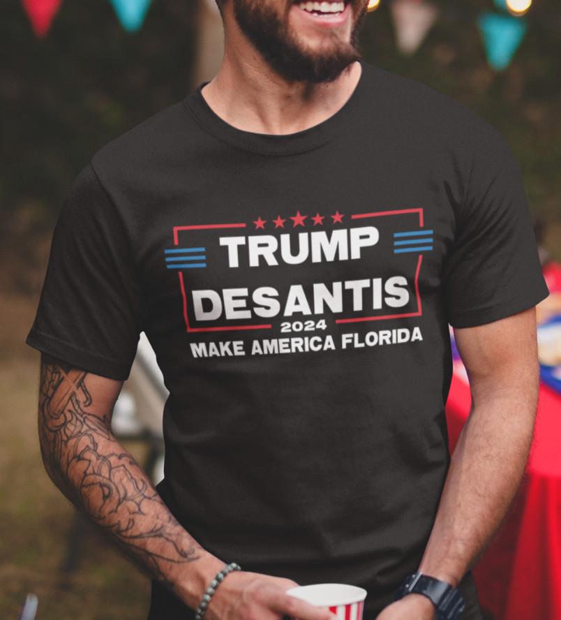 

Donald Trump 2024 Elections Trump Desantis Make America Florida Trump shirts XL