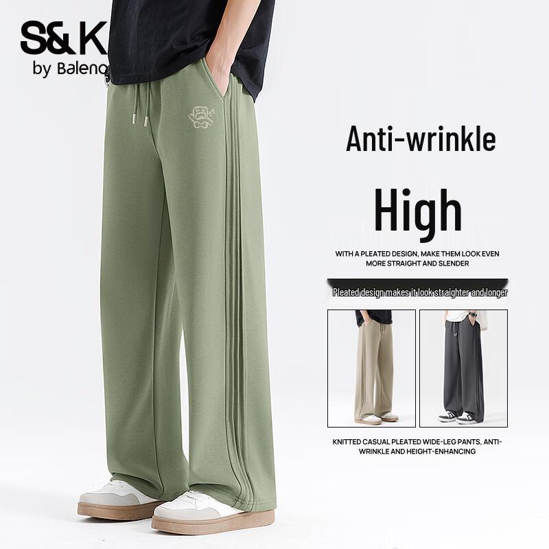 

Baleno S&K Men s Wide-Leg Casual Pants L