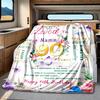 Floral Butterflies 90Th Birthday Customize Your Name Rv Blanket Soft Cozy Lightweight For Travel Camping Picnic Sofa Rv Bed Living Room Gift For