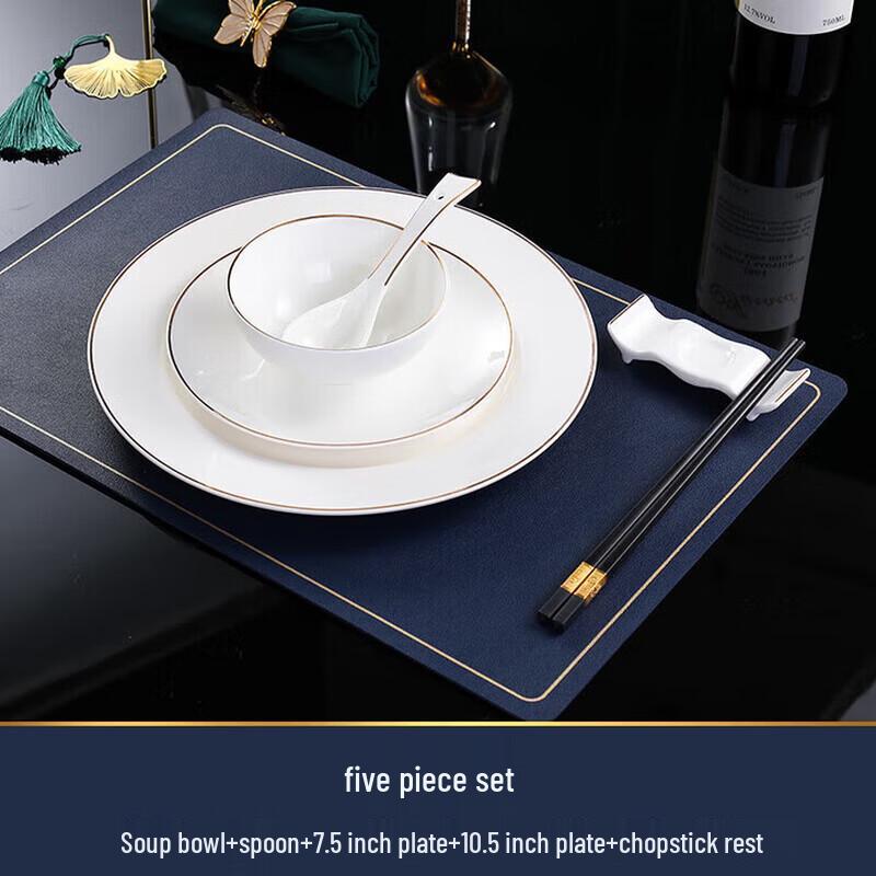 ZLIII Ceramic Gold Rim Tableware Set