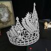 NZ0089 Top Quality Fashion Crown Tiaras Big Crowns Women Rhinestones Princess Large Crown Hair Jewelry