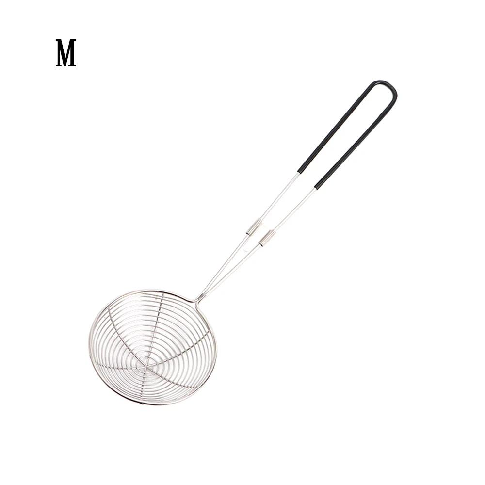 3 Sizes Stainless Steel Spider Strainer Skimmer Spoon Long Handle Wire Skimmer Ladle for Kitchen Frying and Cooking Tool