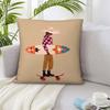 1Pc Western Surfer Cowgirl Throw Pillow Cover, 2D Double-Sided Print Soft Polyester Cushion Case For Home Sofa Bedroom Car Decor