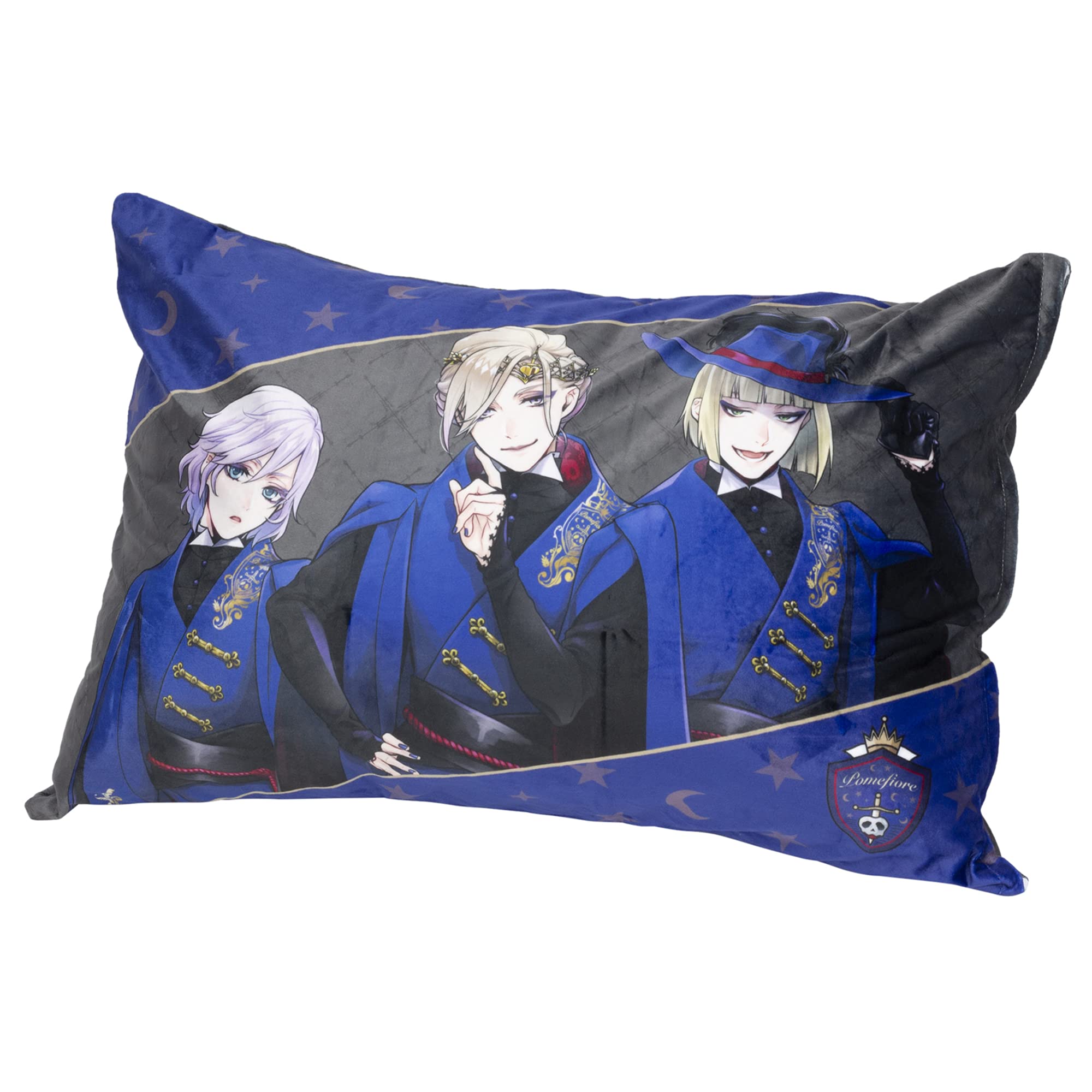 

Moripiro Twisted Wonderland Pillowcase, Pomefiore, Navy, 43cm x 63cm, Official Disney Character Merchandise, Twisted Wonderland Microfiber Cushion