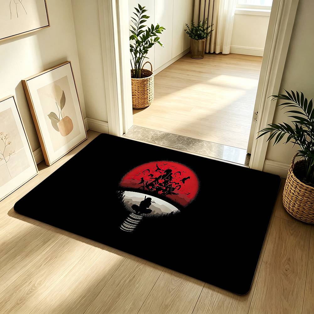 Anime N-Naruto Cool Carpet Bathroom Anti-slip Mat Door Mat Home Decoration Mat Entrance Door Mat Scratch-resistant Door Mat