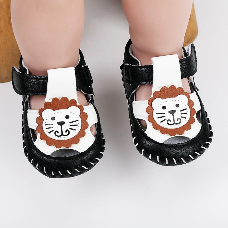 Cartoon Lion Baby Sandály Batole Chlapci První chodci Novorozenci Holčičky Boty Měkká podešev Kojenec Letní Plážové Boty