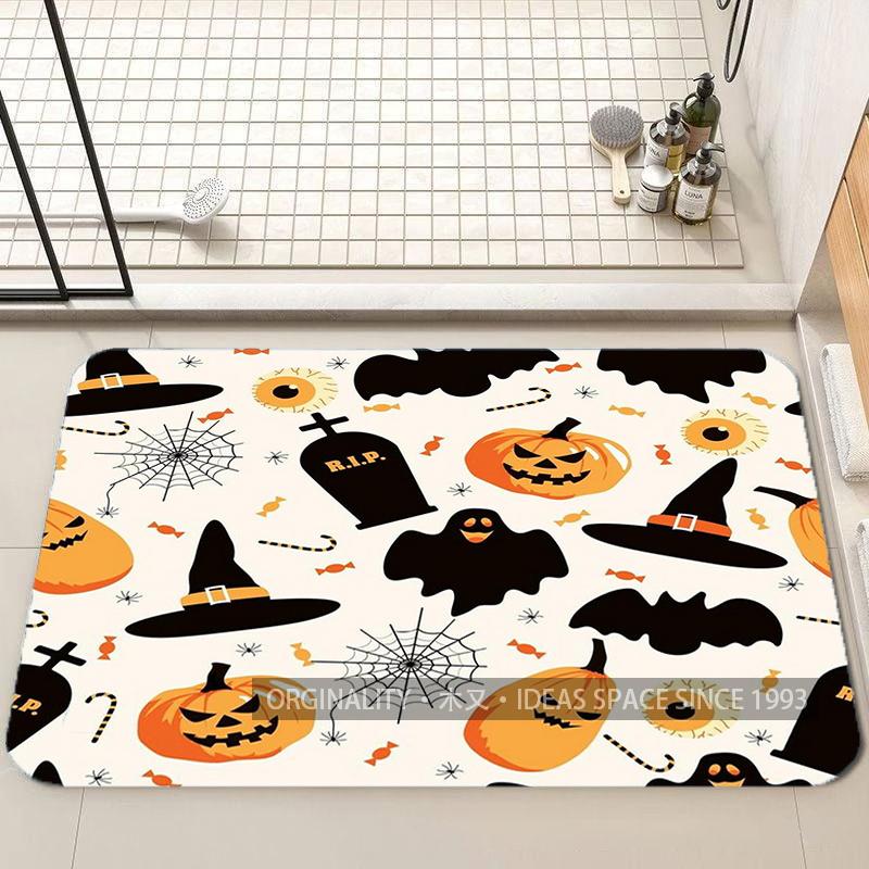 Halloween Gnome Pumpkin Mat Living Room Decoration Home Sofa Non-Slip Carpet Study Bedroom Tatami Children'S Soft Floor Mat