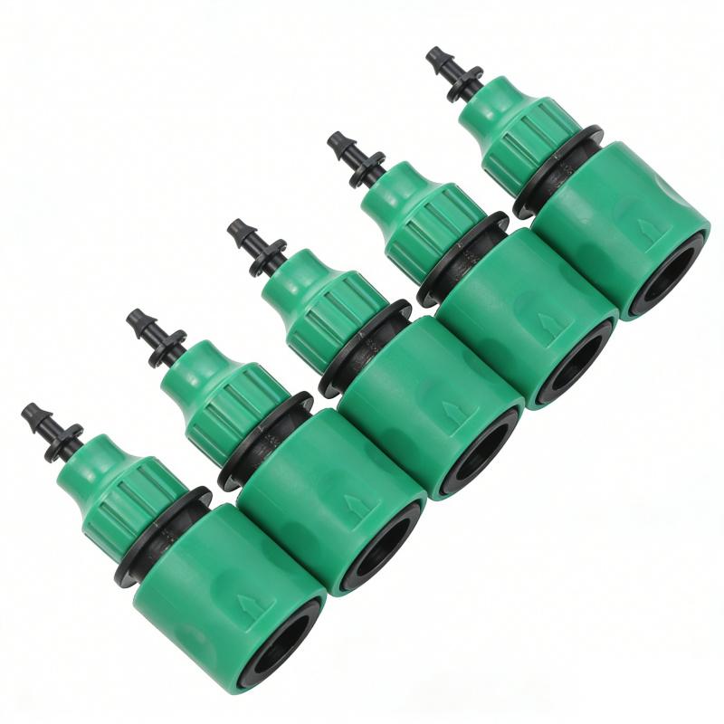 5pcsPlastic Water Pipe Quick Connector Garden Pipe Drip Irrigation System Watering Equipment Accessories Garden Water Connector5