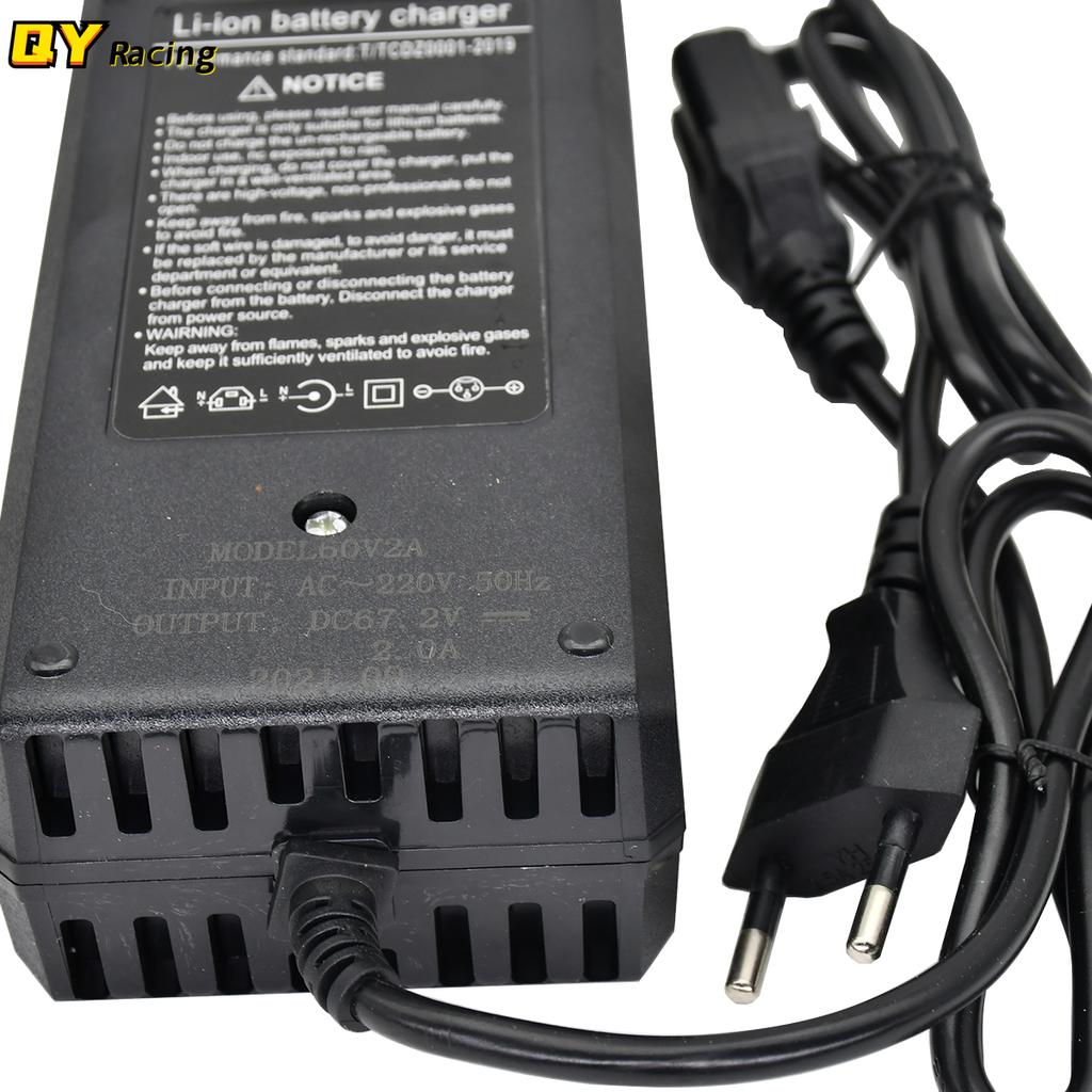Elektrická koloběžka 60V 2A Standardní nabíječka EU pro elektrické skútry Citycoco Napájení nabíječky baterií
