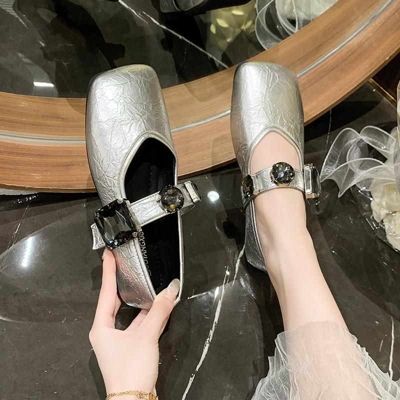 Fashion Luxury Women Shoes 2025 Summer New Leather Flat Shoes Mary Jane for Women Breathable Casual Shoe Designer Dance Footwear Zapatos