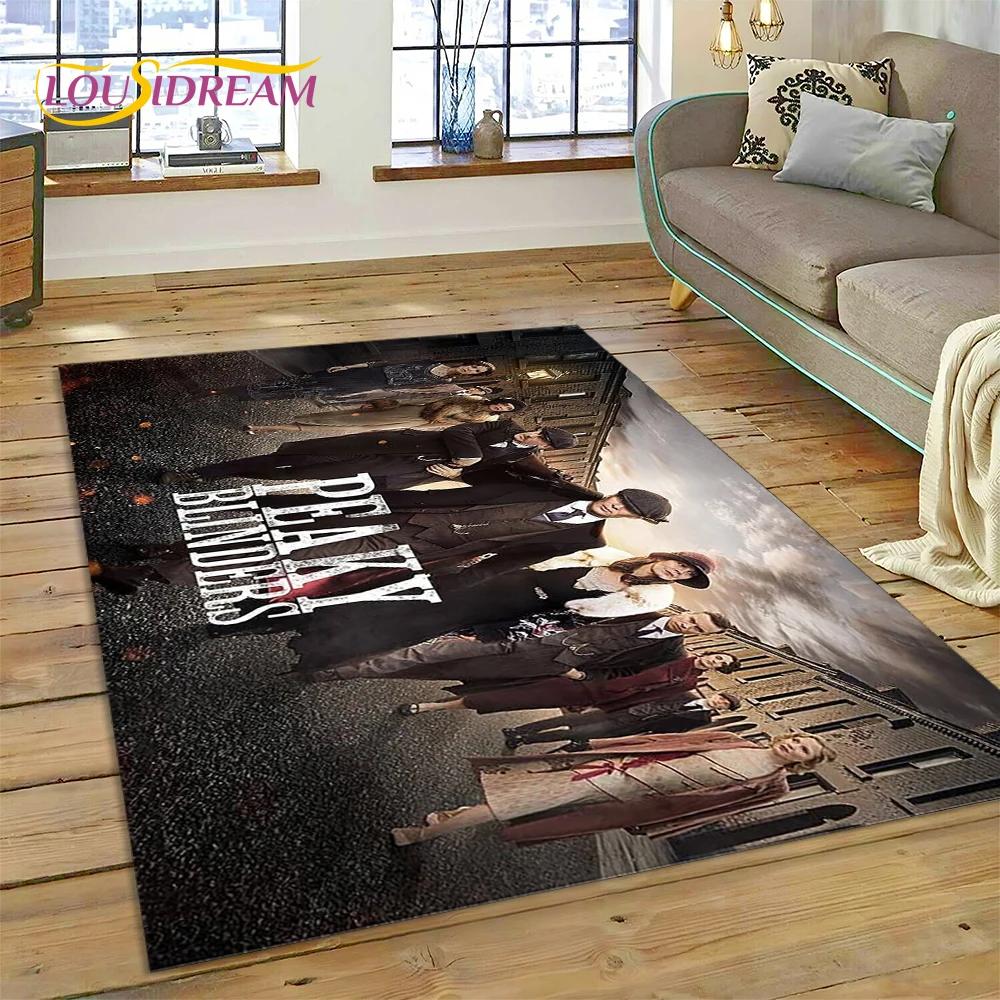 3D P-Peaky Blinders Tommy Shelby HD Carpet Rug for Bedroom Living Room Home Sofa Decoration,Children Game Large Decor Floor Mat