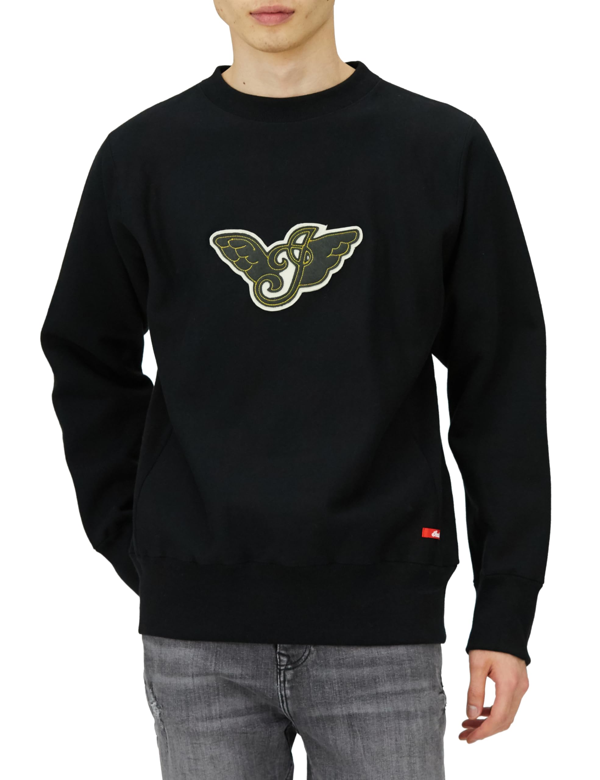 

Sweatshirt Heavyweight Sweatshirt Felt Feather Patch Black [Indian] чорний