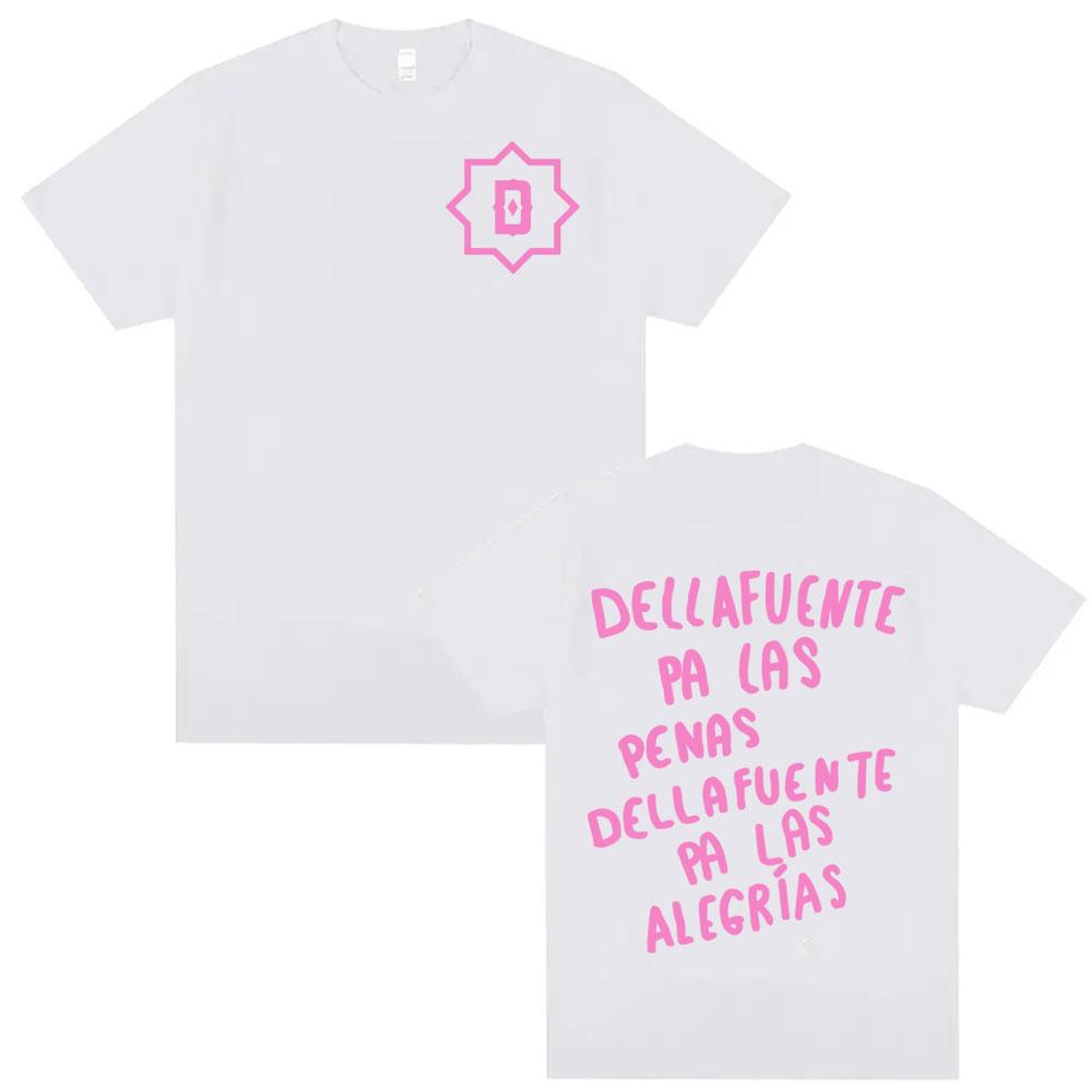 Rapper Dellafuente Für die Sorgen Dellafuente Für die Freuden Grafische T-Shirts Herren Damenbekleidung Hip-Hop-Mode Baumwoll-T-Shirt