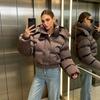 Giacca Piumino Corta da Donna in Cotone Autunno Inverno Casual Vestibilità Slim con Cappuccio Zip Chiusura Cappotto Caldo