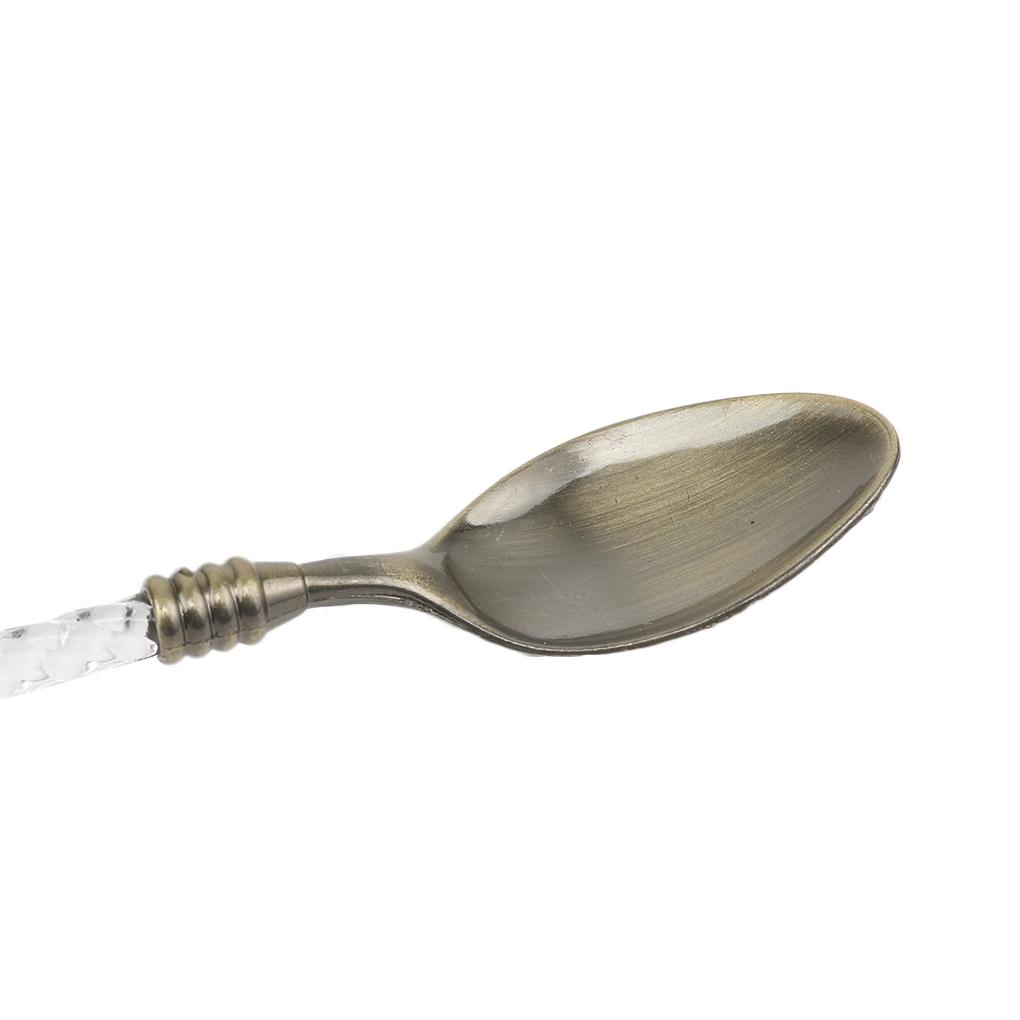 Crystal Coffee Spoon Dessert Scoop Vintage Style Scoops Decoration Gift Tableware Restaurant Kitchen Accessories