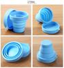 2 Stück Bunte Silikon-Faltbecher für Outdoor-Aktivitäten, Reisen, Praktische Becher, Silikon-Sport-Picknickbecher, Werbebecher