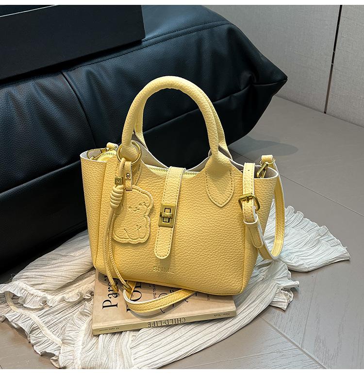 Premium handbag women's 2025 summer new fashion versatile shoulder messenger bag bucket bag