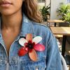 Multi Floral Petal Big Flower Badge Pin Exaggerated Vintage Colors Clothes Pin  Party Favors