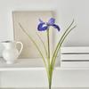 26" Artificial Iris Flower Flower Bouquet with Real Touch Fake Long Stem