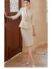 High-End Light-Colored Professional Office Suit for Medical and Beauty Professionals