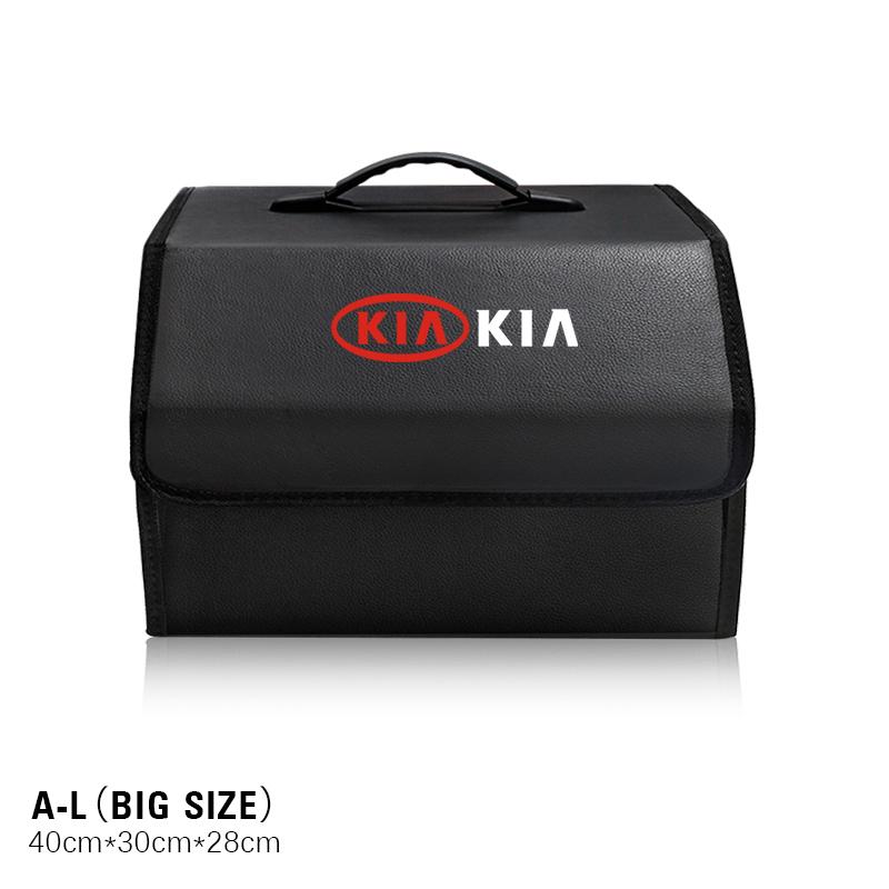 Auto Logo Aufbewahrungsbox Multifunktionale Auto Kofferraum Sortierbox Für KIA EV6 Sorento Niro Sportage Ceed Picanto Stinger Borrego